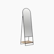 Metal wooden floor mirror product image