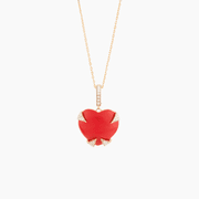Noura B Jewelry Red Coral Heart Necklace product image