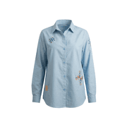 Ramz Embroidery Patches Blue Ramallah Gaza Jaffa Embroidered Shirt product image