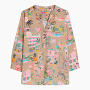 Vilagallo Beige California Print Shirt product image