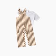 ZARA Striped Overall and White t-shirt product image