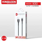 King Leen Fast Charger Cable, USB A To Micro, 1Mm, Black product image