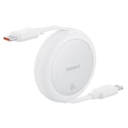 Baseus Free2Pull Mini Charging Cable USB-C to USB-C, 60Watts, 1Mm, Moon White product image