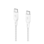 Belkin Boost Charge USB-C to USB-C Braided Cable, 2Mm, 100W PD, White product image