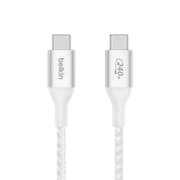 Belkin Boost Charge USB-C to USB-C Braided Cable, 240Watts PD, 48V/5A, 2Mm, White product image