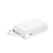 Belkin Boost Charge Power Bank 10000Mah, PD 20Watts with USB-C, Integrated Cable and USB-C Port, White product image