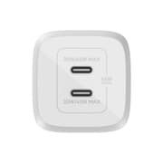 Belkin Boost Charge Pro Dual, USB-C PD GaN Fast Charger, 45Watts, White product image