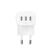 Belkin Wall Charger With PPS, 67Watts, Triple USB-C Ports PD, 25W & 20W & 20W, White product image