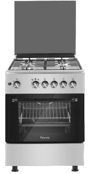 Ferre Gas Oven Full Safety, Manual Timer, 60*60 Cm, 4Burners, Grey / Dove Grey product image