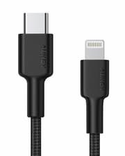 Aukey Impulse MFI Braided Nylon USB C To Lightning Cable, 1.2 M, Black product image
