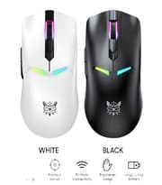 Onikuma Wireless Gaming Mouse Three Mode, Bluetooth & Wired, Black / White product image