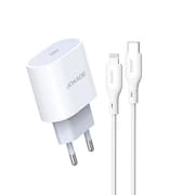 Jokade Wall Charger Type-C to Lightning, 20Watts, White product image