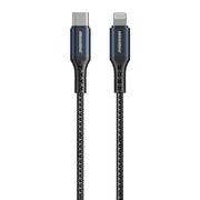 Rockrose USB-C to lightning Cable Sparta CL, 27Watts, 2Mm, Black & Midnight Blue product image
