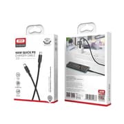 XO Cable Fast Charger, TypeC to TypeC, 100Watts, 1.5Mm, Black product image