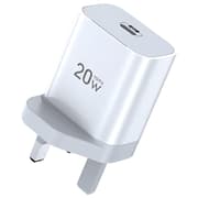 TOTU Wall Charger USB-A to Type-C, 20Watts, White product image