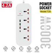 Power Socket- 4 Ac Auto Max 4.2A 3000W/ Cable 2M product image