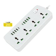 XO Power Socket 4Ac, 8Usb & 2Type - C, 3000Watts, Cable 2Mm, White product image