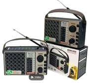 SHT Vintage FM Am Radio Rechargeable USB, Black product image