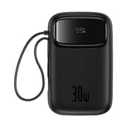 Baseus QPow 2 Digital Display Fast-Charging Power Bank with 2 Built-in Type-C Cable, Black product image
