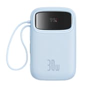 Baseus QPow 2 Digital Display Fast-Charging Power Bank with 2 Built-in Type-C Cable, Blue product image