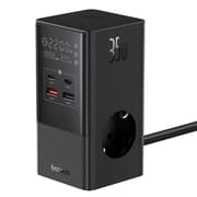 Baseus Power Combo Tower Digital Power Strip 3AC & 2U & 2C 35Watts, 1.5M, Power Cord EU product image