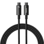Baseus Tungsten Gold Fast Charging Data Cable Type-C to Type-C, 240Watts, 2Mm, Black product image