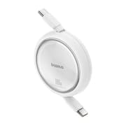 Baseus Free2Draw Mini Retractable Charging Cable Type-C to Type-C, 100Watts, 1Mm, Moon White product image