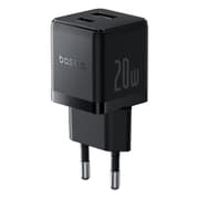 Baseus Palm Fast Wall Charger, TypeC & USB, 20Watts, Black product image