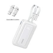Anker Zolo Power Bank, Built-In Dual USB-C Cables, 10000Mah, 35Watts, White product image