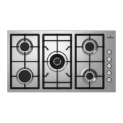 Mondin Gas Built in Hob, Cast Iron with Safety, 90Cm, Stainless Steel product image