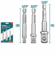 طقم وصلة دريل بوكس 1/2+3/8+1/4 من Total طوله 65-73 مم لمتانة عالية product image
