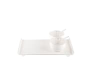 طقم صينية مع سكريات وملاعق من LifeSmile - أبيض product image