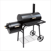 Professional Charcoal BBQ Grill with Smoker and Wheeled Cart product image