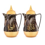 طقم دلة قهوة وشاي رخامي مزدوج الجدار سعة 1 لتر - تصميم أنيق وعزل فعّال product image