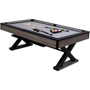 طاولة 2 في 1 بلياردو وسفرة 7 قدم من الخشب بسطح رخام عالي الجودة product image