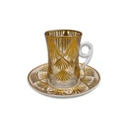 طقم للشاي 12 قطعة من Ameco - أبيض و ذهبي product image