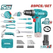 طقم دريل 12 فولت مع 89 قطعة من TOTAL product image