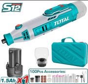 درمل شحن 12 فولت مع اكسسوارات100 قطعة من توتال product image