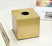 علبة مناديل نحاس مربعة من ARMN Carrera - ذهبي product image