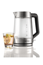Gorenje 1.7L Electric Kettle with 2200W Power Glass Body 360° Base Removable Limescale Filter - K17GED product image