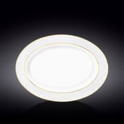 طبق تقديم بيضوي 35*25 سم من Wilmax Diamond - أبيض وذهبي product image