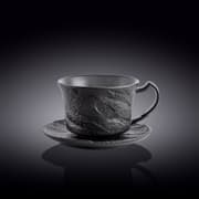 فنجان شاي وصحن من Wilmax SlateStone - اسود product image