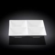 طبق مربع مقسم 15 سم من Wilmax - أبيض product image
