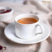 طقم فنجان شاي وصحن 160 مل من Wilmax - أبيض product image