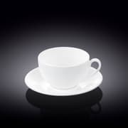 فنجان شاي وصحن 180 مل من Wilmax Olivia - أبيض product image