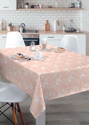 مفرش طاولة عرض 140 سم من Finesse Lola Wallflower - مشمشي وأبيض product image