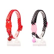 طوق قطط نايلون بنقاط بيضاء من Duvo. product image