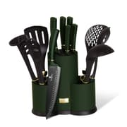 طقم سكاكين وأدوات مطبخ بستاند 12 قطعة من Berlinger Haus - أخضر product image
