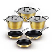 طقم طناجر 6 قطع من Berlinger Haus Hammered - ذهبي product image