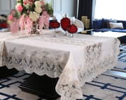 مفرش طاولة 160*300سم بتصميم Juanna من Daimon Home - كريمي product image